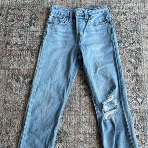 Levi Wedgie Straight Crop Jeans Size 23